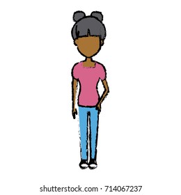 Young woman cartoon