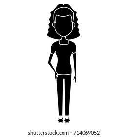 Young woman cartoon