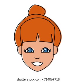 Young woman cartoon