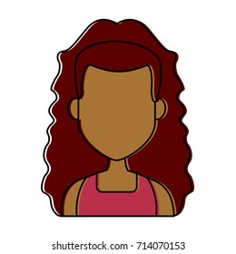 Young woman cartoon