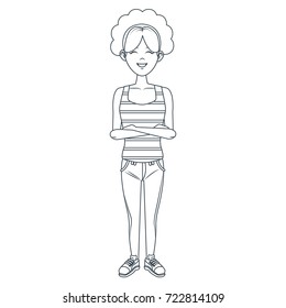 Young woman cartoon
