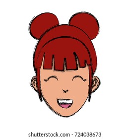 Young woman cartoon