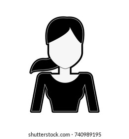 Young woman cartoon