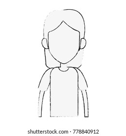 Young woman cartoon