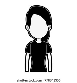 Young woman cartoon