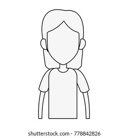 Young woman cartoon