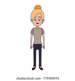 Young woman cartoon