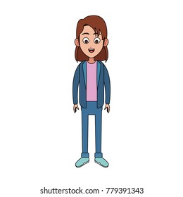 Young woman cartoon