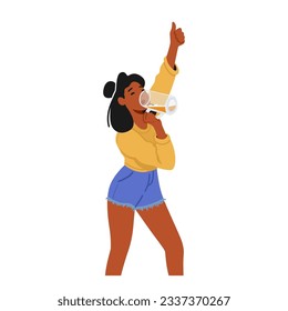 Young Woman Character Enjoys A Refreshing Beer, Savoring The Flavors And Embracing The Vibrant Social Atmosphere That Comes With It Isolated on White Background. Cartoon People Vector Illustration