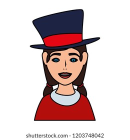 young woman with christmas elegant hat