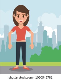 Young woman in the city