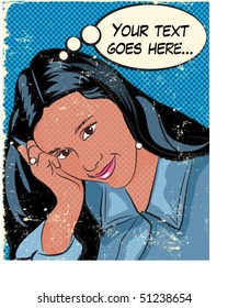 Young woman comic book style 5