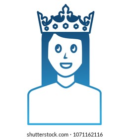 young woman with crown avatar character