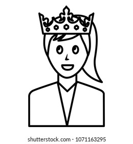young woman with crown avatar character