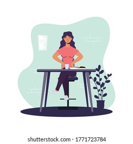 young woman dinning in restaurant character vector illustration design
