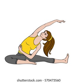 young woman doing exercise