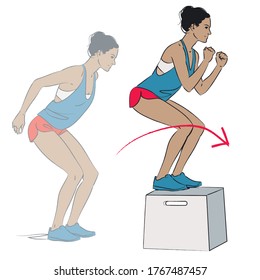 893 Jump box exercises Stock Illustrations, Images & Vectors | Shutterstock