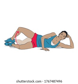 young woman doing exercise -  - vector series
