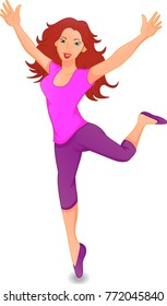 young woman doing exercises