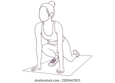 Pilates Exercise Vector Vector Art & Graphics