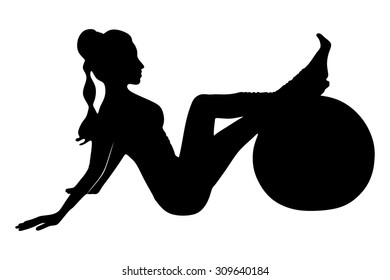 Young woman doing Pilates
