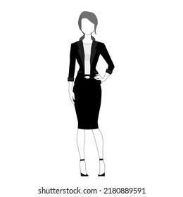 Young woman in elegant office clothes	