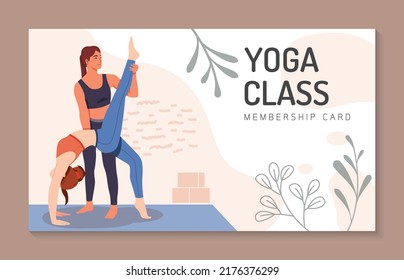 Young woman enjoying yoga class , Healthy lifestyle, active recreation, Yoga day, Woman doing yoga exercises. character Vector illustration.