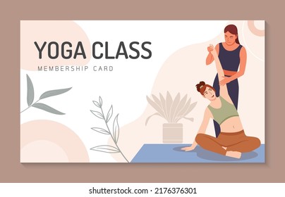 Young woman enjoying yoga class , Healthy lifestyle, active recreation, Yoga day, Woman doing yoga exercises. character Vector illustration.