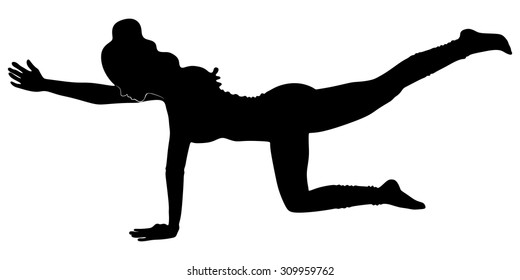 young woman exercise
