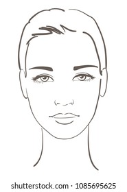 Woman Face Line Drawing Images, Stock Photos & Vectors | Shutterstock