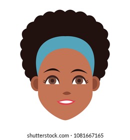 Young Woman Face Cartoon