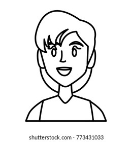 Young woman face smiling