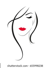 Young Woman Face Vector Stock Vector (Royalty Free) 655998238 ...