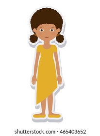young woman female isolated vector illustration design