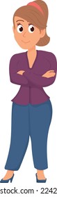 Young woman in formal clothes. Confident female character