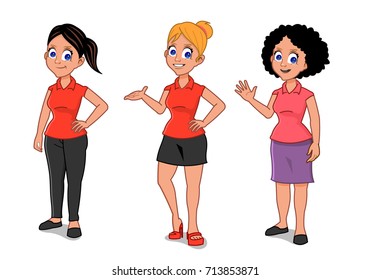 Young woman gestures