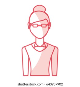 young woman with glasses avatar character