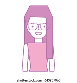 young woman with glasses avatar character
