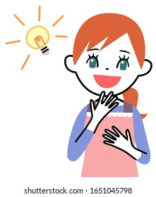 Young woman with a good idea