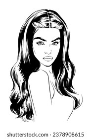 Young woman with gorgeous wavy hairstyle