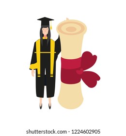 young woman graduated with diploma