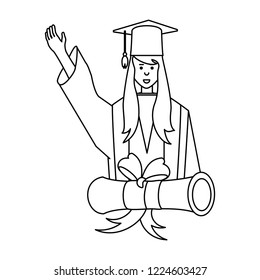 young woman graduated with diploma