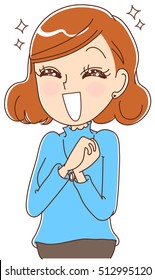 young woman happy