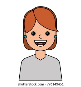 young woman happy avatar character