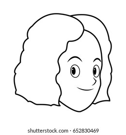 young woman happy avatar isolated icon