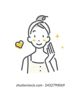 young woman happy with her skin condition
