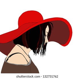 Young Woman with Hat