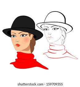Young woman in a hat