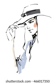 Young woman in a hat
