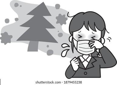 Young Woman With Hay Fever And Itchy Eyes